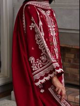 Load image into Gallery viewer, ZAIB | LUXURY KARANDI | DORI DEEP RED