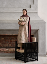 Load image into Gallery viewer, ZAIB | LUXURY KARANDI | BEIGE & BURGUNDY