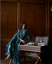 Load image into Gallery viewer, ZAIB | LUXURY KARANDI | TEAL BLUE