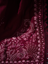 Load image into Gallery viewer, ZAIB | LUXURY KARANDI | BURGUNDY