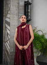 Load image into Gallery viewer, ZAIB | LUXURY KARANDI | BURGUNDY