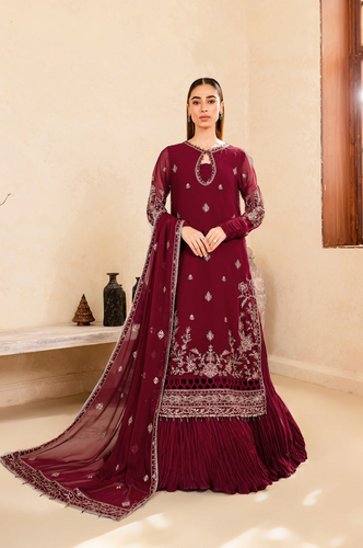 FARASHA | CHIFFON | MAJESTIC ROUGE