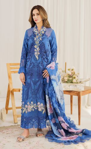 ASIFA NABEEL | PRETTY IN PINK LUXURY LAWN 24 | PERIWINKLE