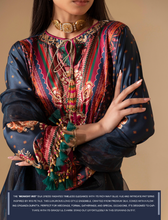 Load image into Gallery viewer, FARAH K | SILK DYNASTY | MIDNIGHT IRIS
