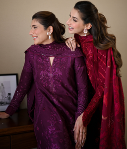 ZAIB | LUXURY LAWN | DEEP PLUM