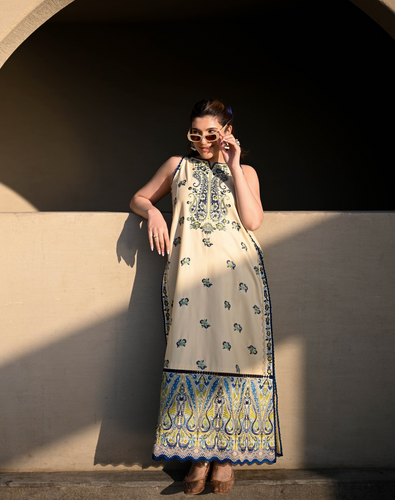 ZAIB | LUXURY LAWN | WARM IVORY