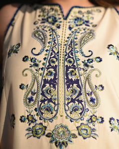 ZAIB | LUXURY LAWN | WARM IVORY