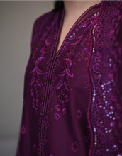 Load image into Gallery viewer, ZAIB | LUXURY LAWN | DEEP PLUM