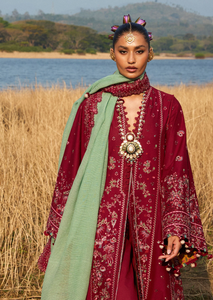 HUSSAIN REHAR | LUXURY LAWN 25 | MAHOGANY