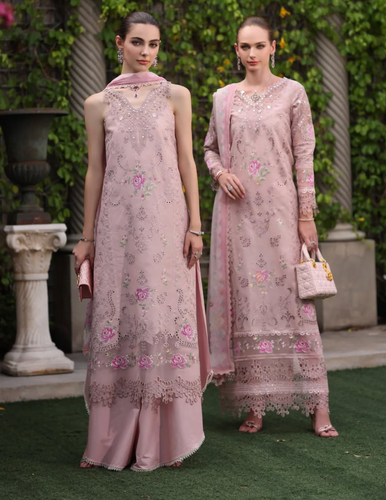NOOR  | LUXURY SCHIFFLI LASERKARI | BLUSH PINK