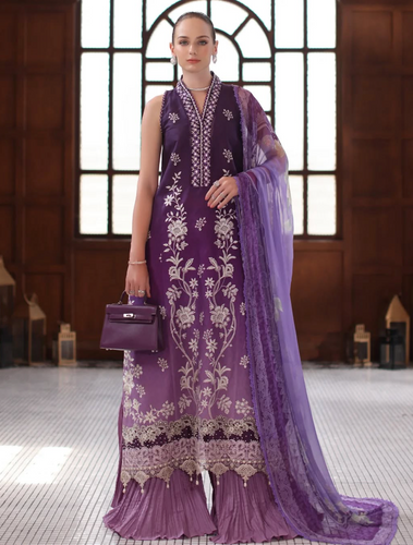 NOOR  | LUXURY SCHIFFLI LASERKARI | PURPLE