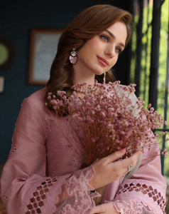 NOOR  | LUXURY SCHIFFLI LASERKARI | BLUSH PINK