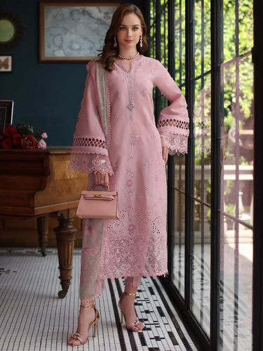 NOOR  | LUXURY SCHIFFLI LASERKARI | BLUSH PINK