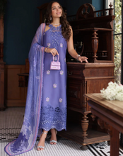 Load image into Gallery viewer, NOOR  | LUXURY SCHIFFLI LASERKARI | INDIGO