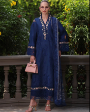 Load image into Gallery viewer, NOOR  | LUXURY SCHIFFLI LASERKARI | ROYAL BLUE
