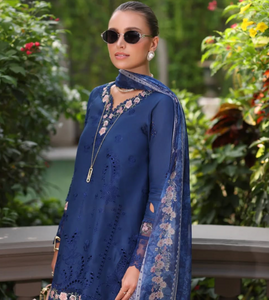 NOOR  | LUXURY SCHIFFLI LASERKARI | ROYAL BLUE