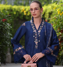 Load image into Gallery viewer, NOOR  | LUXURY SCHIFFLI LASERKARI | ROYAL BLUE