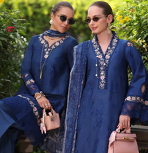 Load image into Gallery viewer, NOOR  | LUXURY SCHIFFLI LASERKARI | ROYAL BLUE
