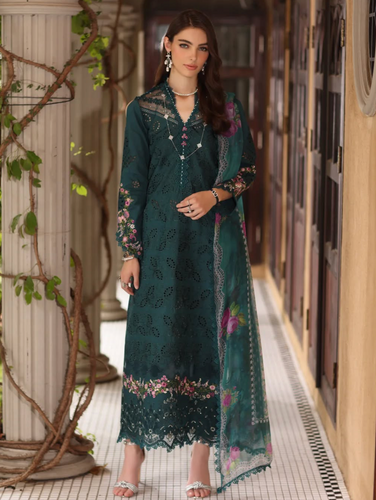 NOOR  | LUXURY SCHIFFLI LASERKARI | TEAL