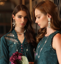 Load image into Gallery viewer, NOOR  | LUXURY SCHIFFLI LASERKARI | TEAL