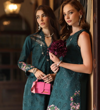 Load image into Gallery viewer, NOOR  | LUXURY SCHIFFLI LASERKARI | TEAL