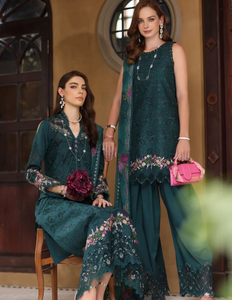 NOOR  | LUXURY SCHIFFLI LASERKARI | TEAL