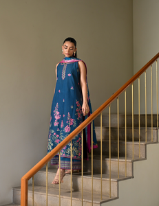 ZAIB | LUXURY LAWN | TEAL GARDEN