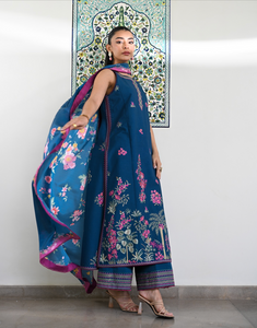 ZAIB | LUXURY LAWN | TEAL GARDEN