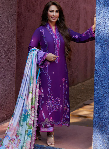FARAH TALIB AZIZ | LAWN  | YURI PURPLE