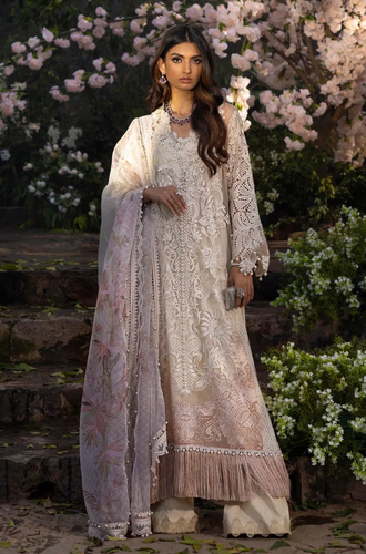 SANA SAFINAZ | LUXURY LAWN | PINK AND OFF WHITE