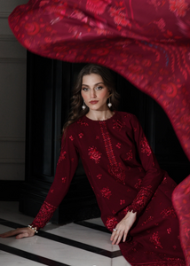ZAIB | LUXURY KARANDI | MAROON