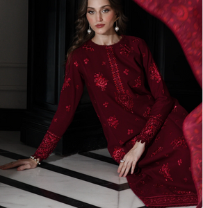 ZAIB | LUXURY KARANDI | MAROON