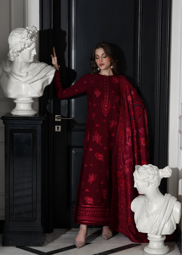 ZAIB | LUXURY KARANDI | MAROON