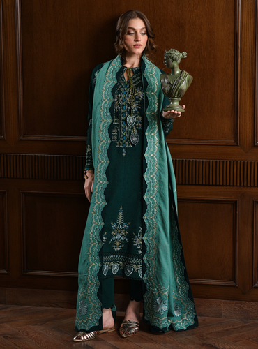 ZAIB | LUXURY KARANDI | EMERALD GREEN