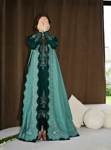 ZAIB | LUXURY KARANDI | EMERALD GREEN