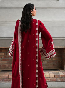 ZAIB | LUXURY KARANDI | DORI DEEP RED