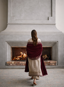ZAIB | LUXURY KARANDI | BEIGE & BURGUNDY