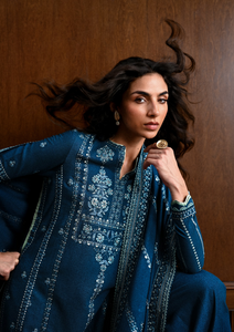ZAIB | LUXURY KARANDI | TEAL BLUE