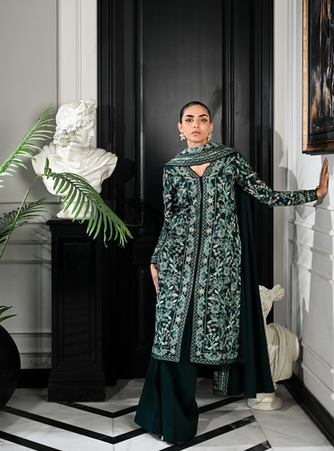 ZAIB | LUXURY KARANDI | EMERLAD GREEN