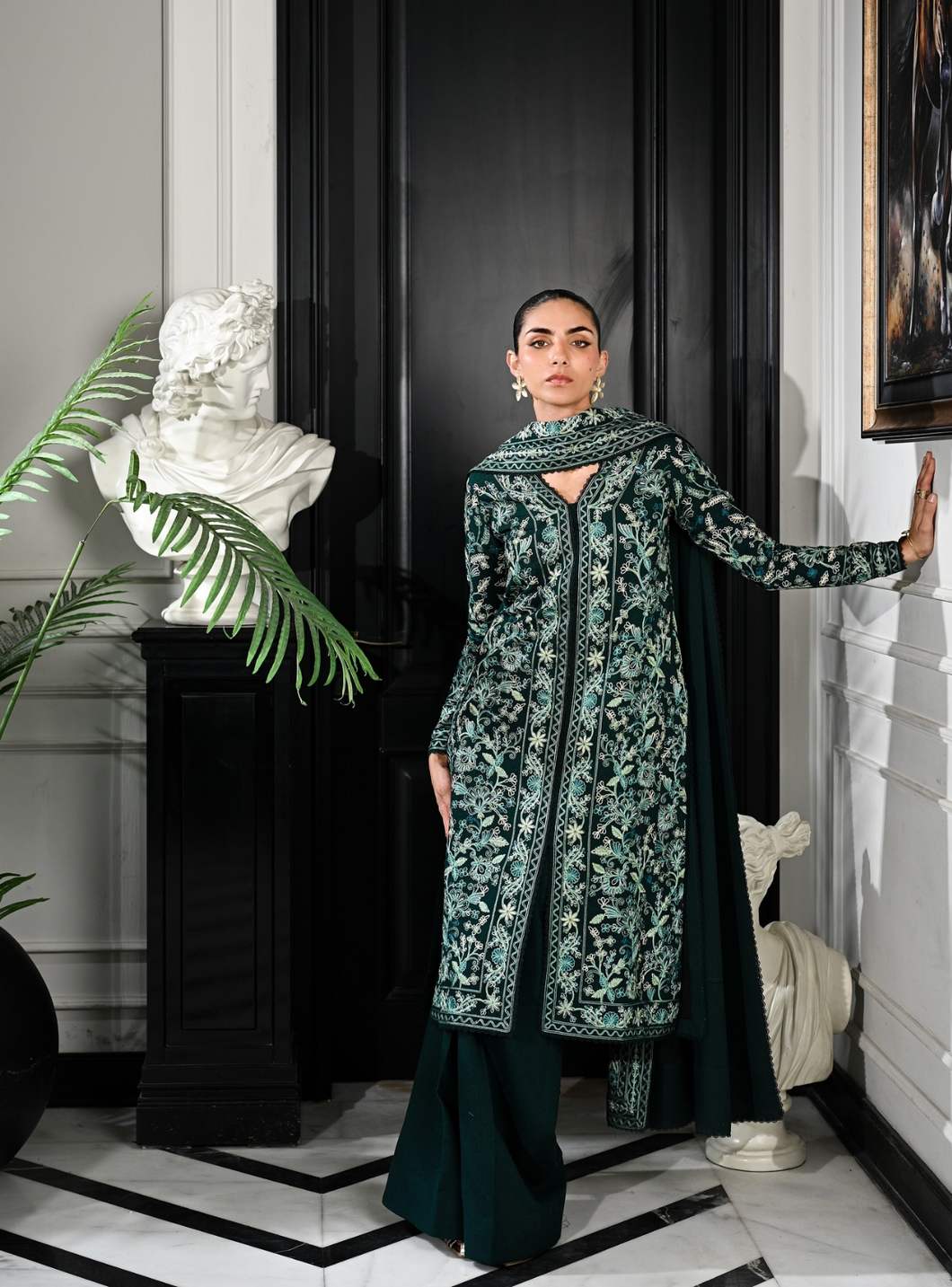 ZAIB | LUXURY KARANDI | EMERLAD GREEN