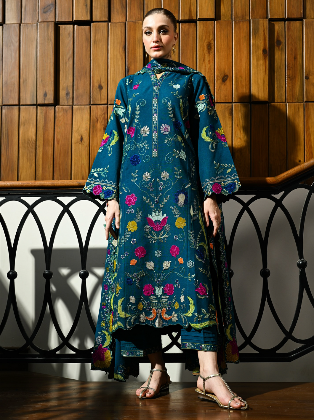 ZAIB | LUXURY KARANDI | ZINC GREEN