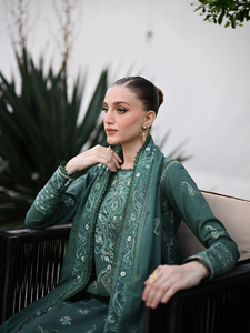 ZAIB | LUXURY KARANDI | SAGE GREEN