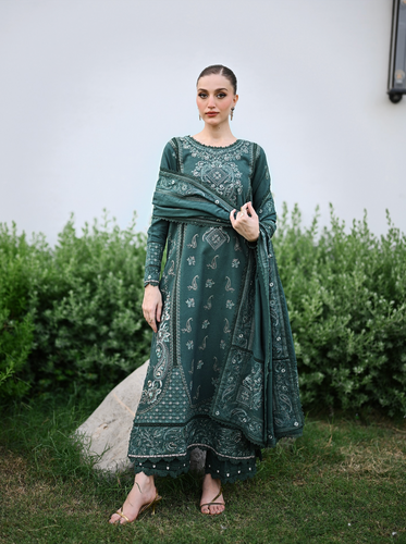 ZAIB | LUXURY KARANDI | SAGE GREEN
