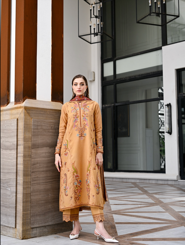 ZAIB | LUXURY KARANDI | MUSTARD LUXURY