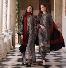 Load image into Gallery viewer, NOOR  | PASHMINA WINTER SHAWL| NOIR SAFARI