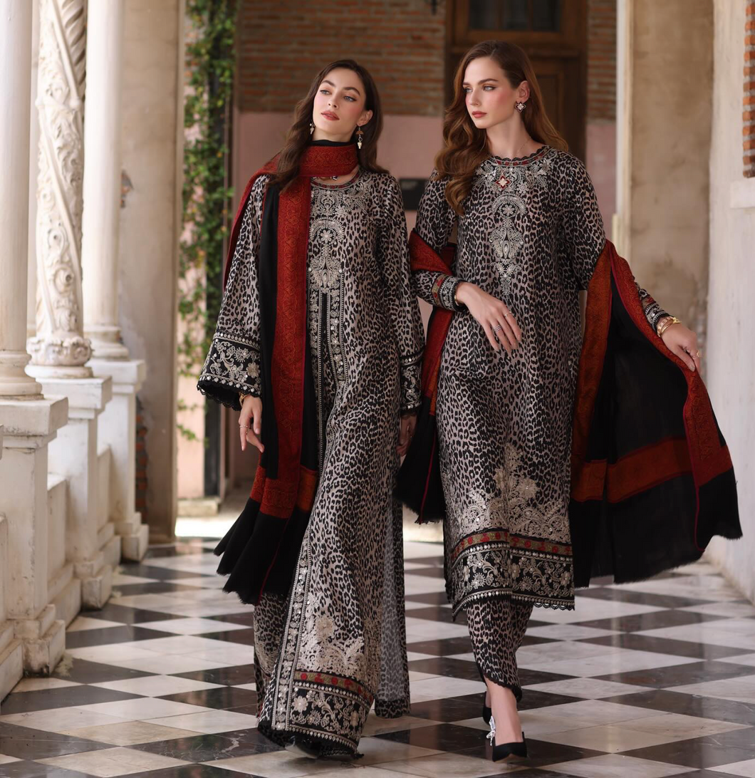 NOOR  | PASHMINA WINTER SHAWL| NOIR SAFARI