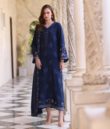 NOOR  | PASHMINA WINTER SHAWL | SAPPHIRE