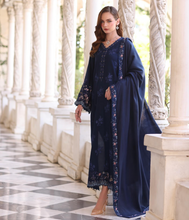 Load image into Gallery viewer, NOOR  | PASHMINA WINTER SHAWL | SAPPHIRE