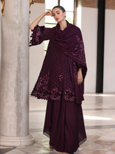 Load image into Gallery viewer, NOOR  | PASHMINA WINTER SHAWL | DAMSON