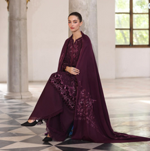 Load image into Gallery viewer, NOOR  | PASHMINA WINTER SHAWL | DAMSON